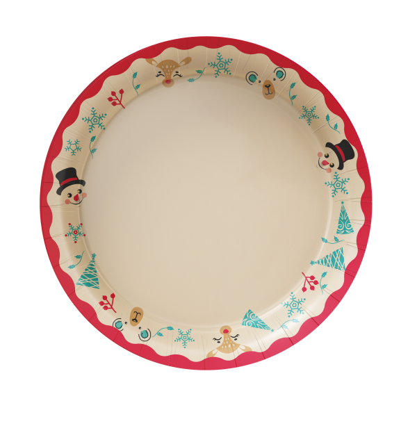 9in Christmas Paper Plate